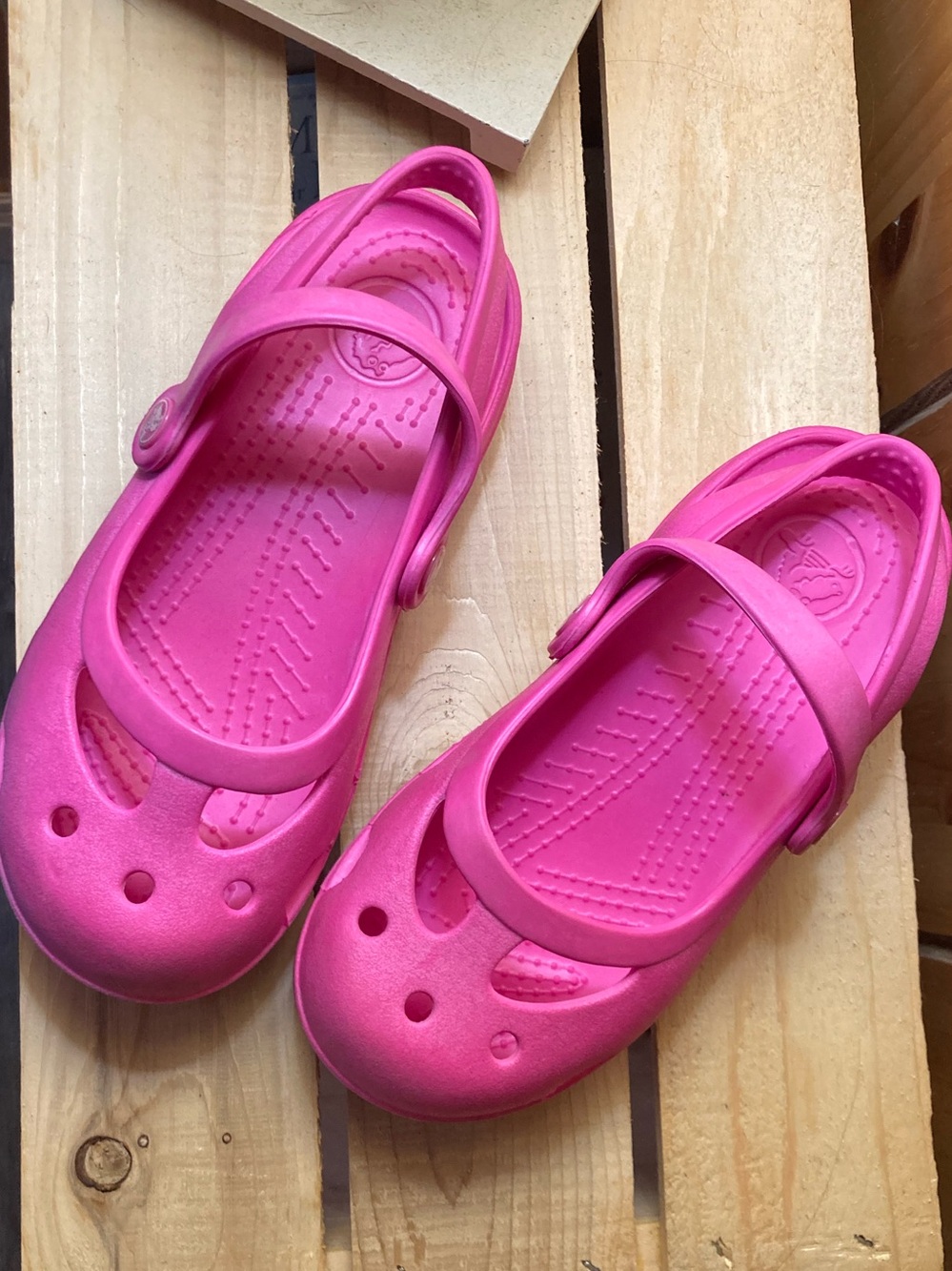 Classic Mary Jane style crocs kids size 12